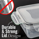 Clear Kitchen Food Storage Container Set - Microwave Safe, Multifunctional Plastic Lunch Box with Lid + 24 Chalkboard Labels