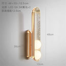 Golden glass wall lamps in bedroom study silver foil decorative lamp living room long strip galvanized bright wall sconces light