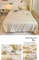 Home Textiles Flannel Blanket Air Conditioning Blanket Thin Spring Summer Fleece Blanket Office Nap  Blanket Multi-size Optional