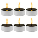12/24PC Waterproof Solar Candles Candle Tea light Flickering Flameless Candles Electronic Solar LED Nightlight Garden Solar Lamp