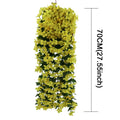 90/80CM Artificial Violet Hanging Flower Vines Plastic Fake Flowers Wall Decor Plants Garland for Wedding Home Garden Decoration