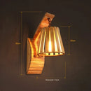 Modern Minimalist Fixture Bedside Decorative Hollow Idyllic Kitchen Wood Single Head Wall Lamp