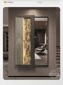 Creative Luxe Mirror Rectangle Frame Salon Aesthetic Mirror Ornament Makeup Espelho Grande Para Quarto House Accessories