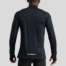 Mens Sports T-Shirt Sportswear Long Sleeve Running Gym Compression Shirt Half-zip Pullover Top Stand-up Collar Men Workout Tee