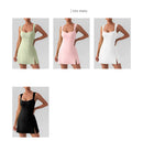 Fitness Suits Yoga Jumpsuits with Chest Pads Tennis Running Short Skirts Sportswear for Women Gym Sports Sets Workout Bodysuits