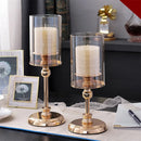 European style glass candle holder decoration light luxury home romantic candlelight dinner decoration