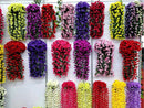 90/80CM Artificial Violet Hanging Flower Vines Plastic Fake Flowers Wall Decor Plants Garland for Wedding Home Garden Decoration