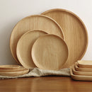 Japanese-Style Wooden Tray Oak Afternoon Tea Dessert Plate Pastry Wooden Dish Kitchen Storage Tray