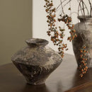 Ceramic Vase Coarse Ceramic Vase Flower Arrangement Retro Handmade Wabi Sabi Style Dry Flowers Zen Flower Arrangement