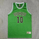 Anime Cosplay Costume Shohoku 10 Sakuragi Green Basketball Jersey Tops Shirt Sport Wear School Basketball Team Uniform