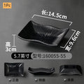 Modern Dinner Set Plates and Dishes Not Easily Broken Melamine Plate Black Cutlery Soy Sauce Dish Kitchen Hotel Tableware