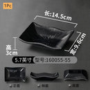 Modern Dinner Set Plates and Dishes Not Easily Broken Melamine Plate Black Cutlery Soy Sauce Dish Kitchen Hotel Tableware