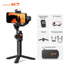 Hohem Official iSteady M7 Smartphone Stabilizer Ai Face Tracking 3-Axis Phone Gimbal Built-in Selfie Stick iPhone/Android Gimbal