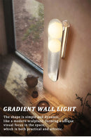 Golden glass wall lamps in bedroom study silver foil decorative lamp living room long strip galvanized bright wall sconces light