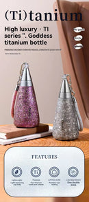 Pure Titanium Water Bottle Long Lasting Hot Thermos Luxury Fashion Thermal Bottles Thermo Liter Cold Mugs Insulated Coffee Cups