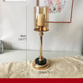 European style glass candle holder decoration light luxury home romantic candlelight dinner decoration