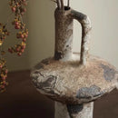 Ceramic Vase Coarse Ceramic Vase Flower Arrangement Retro Handmade Wabi Sabi Style Dry Flowers Zen Flower Arrangement