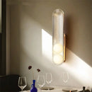Golden glass wall lamps in bedroom study silver foil decorative lamp living room long strip galvanized bright wall sconces light