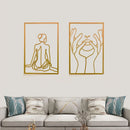 Painel Decorativo Feminino Vazado em Metal – Arte de Parede Moderna para Casa