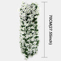 90/80CM Artificial Violet Hanging Flower Vines Plastic Fake Flowers Wall Decor Plants Garland for Wedding Home Garden Decoration