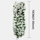90/80CM Artificial Violet Hanging Flower Vines Plastic Fake Flowers Wall Decor Plants Garland for Wedding Home Garden Decoration