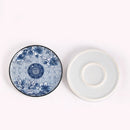 Ceramic Plate Tray Insulated Tea Cup Pad Holder Base Blue and White Porcelain Dish Coaster Mat Serving Plate Home Table Decor