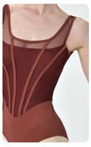 Retro Ballet Leotard Women New Design Spliced Gymnastics Bodysuit Dance wear Adult Elegant Female Yoga Clothing
