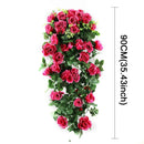 90/80CM Artificial Violet Hanging Flower Vines Plastic Fake Flowers Wall Decor Plants Garland for Wedding Home Garden Decoration