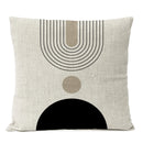 Black Geometric Pillow Cover Home Decor Arch Line Boho Bohemia Throw Pillow Case Modern Living Room Decorative Sofa Cushion