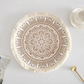 Round Placemat Table Non-Slip Jute Mats for Dining Table Decoration Accessories Kitchen Placemats Coffee Coasters Party Dinner