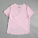 Yoga suits for women in summer sports tops for short-sleeved T-shirts for running Pilates training suits loose blouses for
