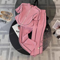 Fashion Sportswear Set for Women's Summer New Style Western-style Age Reducing Korean Casual Wide Leg Pants Two-piece Set